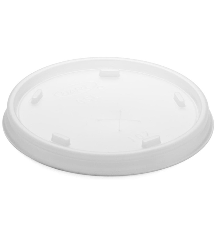 Tapa de plastico PS Translúcida con Cruz Ø8,1cm (100 Uds) Tapa de plastico PS Translúcida con Cruz Ø8,1cm (100 Uds)