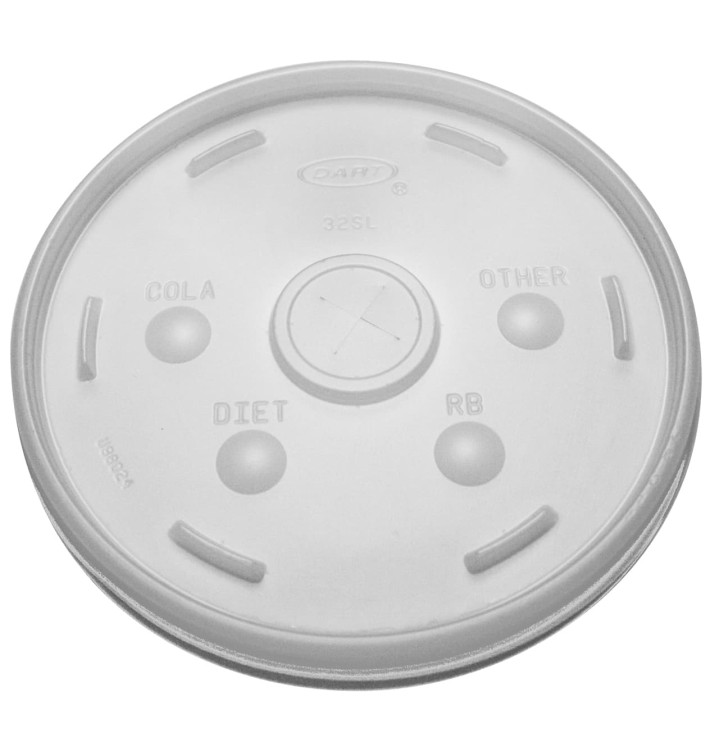Tapa de plastico PS Translúcida con Cruz Ø11,7cm (100 Uds) Tapa de plastico PS Translúcida con Cruz Ø11,7cm (100 Uds)