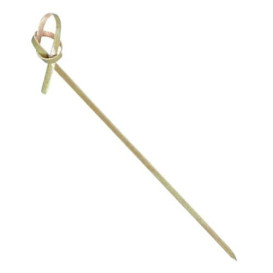Pinchos de Bambu Decorados Lazo 210 mm (100 Uds)