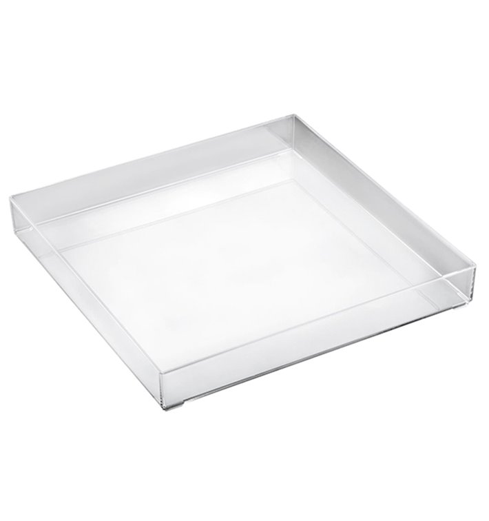 Bandeja Plastico Tray Transparente 30x30cm (1 Ud)