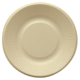 Plato Caña de Azucar Natural Ø210mm (50 Uds)