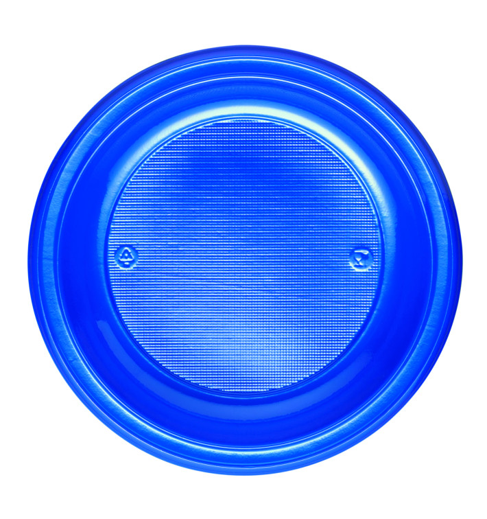 Plato de Plastico PS Hondo Azul Oscuro Ø220mm (30 Uds) Plato de Plastico PS Hondo Azul Oscuro Ø220mm (30 Uds)