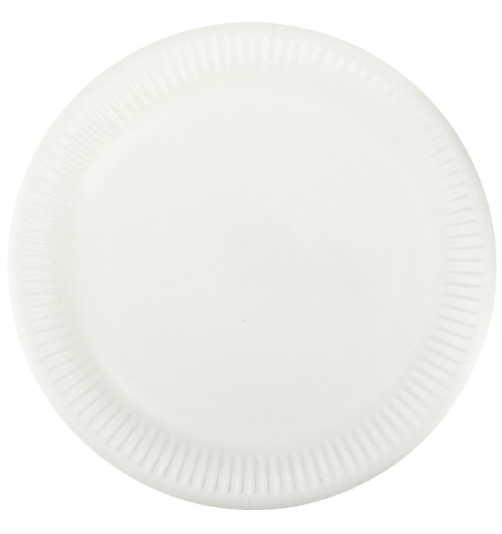 Plato de Papel Blanco Ø23 cm (50 Uds) Plato de Papel Blanco Ø23 cm (50 Uds)