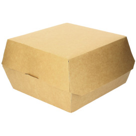 Caja Kraft para Hamburguesa Mega 14x14x4,5 cm (250 Uds)