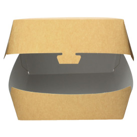 Caja Kraft para Hamburguesa Mega 14x14x4,5 cm (250 Uds)
