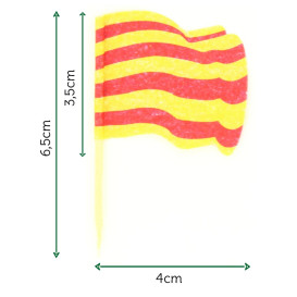 Pinchos Banderita "Cataluña" 65mm (14.400 Uds)