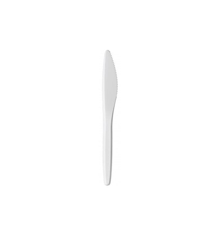 Cuchillo Plastico Luxury Blanco 175 mm (100 Uds) Cuchillo Plastico Luxury Blanco 175 mm (100 Uds)