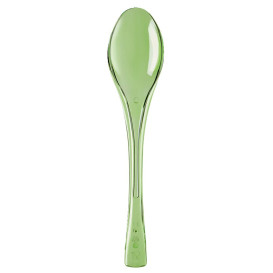 Cuchara de Plastico Fly Verde Lima Transp. 145mm (50 Uds)