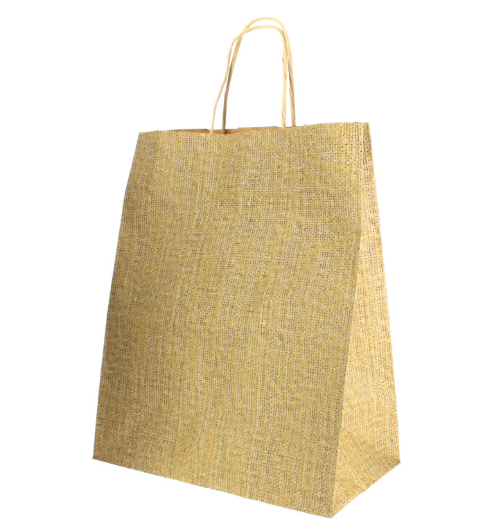Bolsa Papel Kraft con Asas 80g 26+14x32 cm (50 Uds) Bolsa Papel Kraft con Asas 80g 26+14x32 cm (50 Uds)