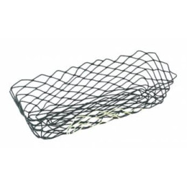 Cesta Rectangular de Acero Negro 275x142x85mm (1 Ud.)