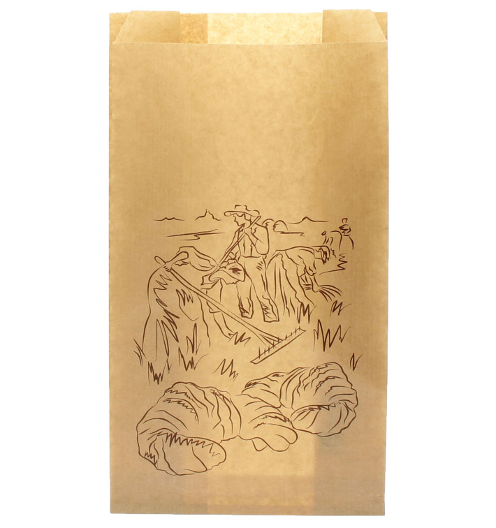 Bolsa de Papel "Siega" Kraft 18+7x32cm (250 Unidades) Bolsa de Papel "Siega" Kraft 18+7x32cm (250 Unidades)