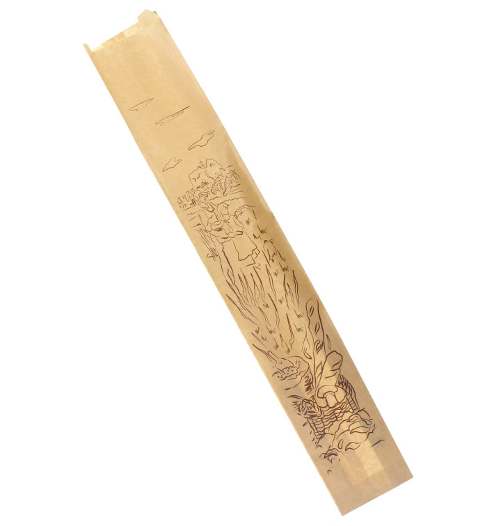 Bolsa de Papel Kraft "Siega" 9+5x58cm (250 Unidades)