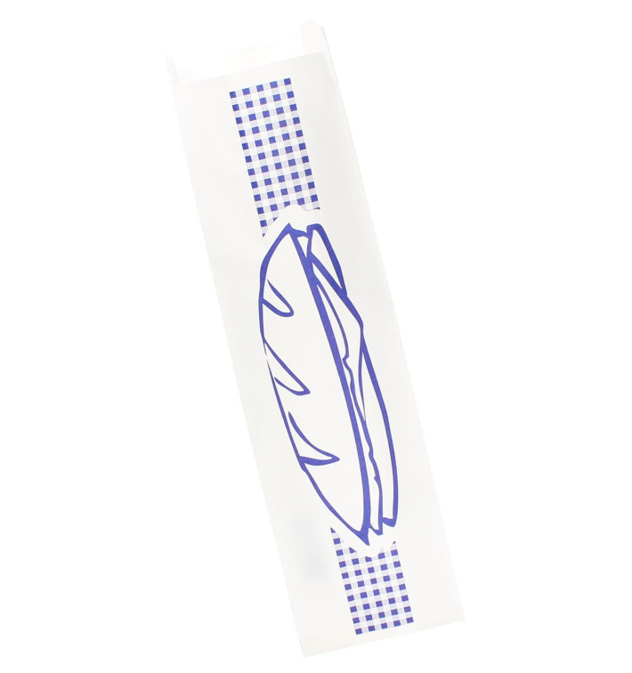Bolsa de Papel Bocadillo Azul 9+5x32cm (250 Uds) Bolsa de Papel Bocadillo Azul 9+5x32cm (250 Uds)