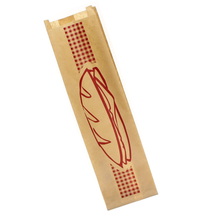 Bolsa de Papel Bocadillo Burdeos 9+5x32cm (250 Uds) Bolsa de Papel Bocadillo Burdeos 9+5x32cm (250 Uds)