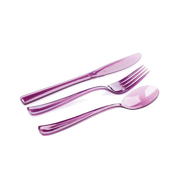 Kit Cubiertos Plastico Tenedor, Cuchillo, Cuchara Berenjena (1 Kit) Kit Cubiertos Plastico Tenedor, Cuchillo, Cuchara Berenjena (1 Kit)