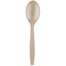 Cuchara de Plastico PS Premium Beige 190mm (50 Uds)