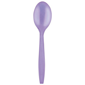 Cuchara de Plastico PS Premium Lila 190mm (50 Uds)