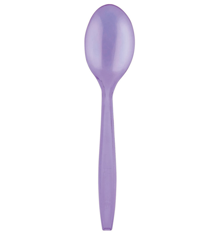 Cuchara de Plastico PS Premium Lila 190mm (50 Uds) Cuchara de Plastico PS Premium Lila 190mm (50 Uds)