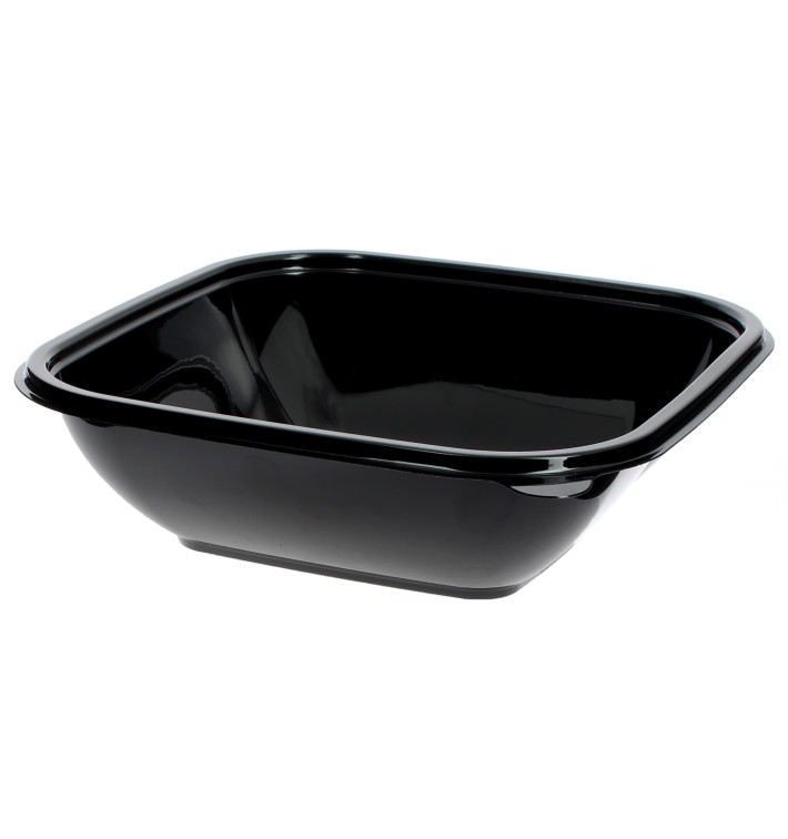 Bol de Plástico Negro PET 750ml 175x175x50mm (50 Uds) Bol de Plástico Negro PET 750ml 175x175x50mm (50 Uds)
