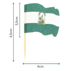 Pinchos Banderita "Andalucía" 65mm (14.400 Uds)