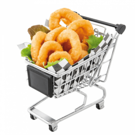 Mini Carrito de Compra de Acero 13x13,5x9,5cm (1 Ud)