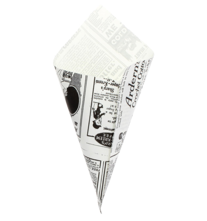 Cono de Papel Antigrasa Times 200mm 70g (250 Uds) Cono de Papel Antigrasa Times 200mm 70g (250 Uds)