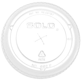 Tapa Plana con Cruz PET Cristal Ø9,2cm (100 Uds)