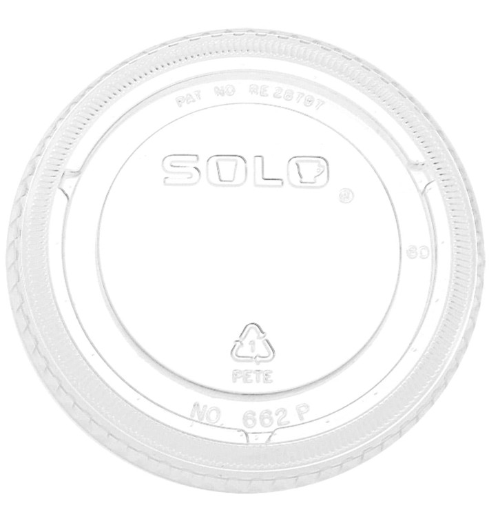 Tapa Plana Cerrada PET Cristal Ø9,8cm (100 Uds) Tapa Plana Cerrada PET Cristal Ø9,8cm (100 Uds)