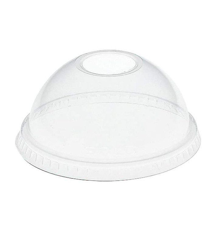 Tapa Cúpula con Agujero PET Cristal Ø8,3cm (100 Uds)