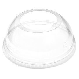 Tapa Cúpula Abierta PET Cristal Ø9,8cm (100 Uds)