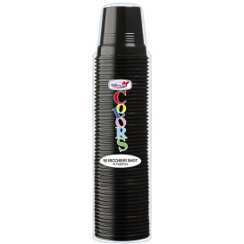 Vaso de Plástico PS Negro 80ml Ø5,7cm (50 Uds)