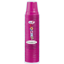 Vaso de Plástico PS Fucsia 80ml Ø5,7cm (50 Uds)