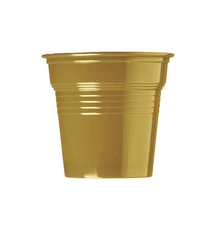 Vaso de Plástico PS Oro 80ml Ø5,7cm (50 Uds)