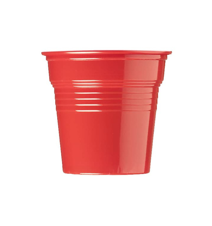 Vaso de Plástico PS Rojo 80ml Ø5,7cm (50 Uds)