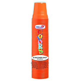 Vaso de Plástico PS Naranja 80ml Ø5,7cm (50 Uds)