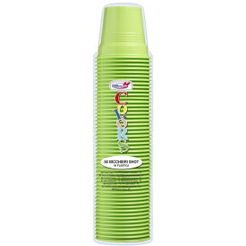 Vaso de Plástico PS Verde Lima 80ml Ø5,7cm (50 Uds)