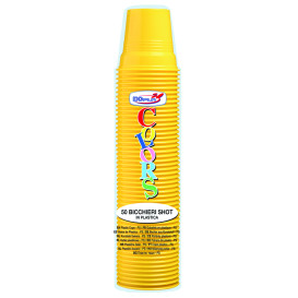 Vaso de Plástico PS Amarillo 80ml Ø5,7cm (50 Uds)