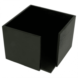 Servilletero Cocktail de Bambú Negro 13,5x13,5x10cm (1 Ud)