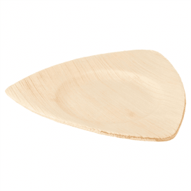 Plato de Hoja de Palma Triangular 15x13x1cm (25 Uds)