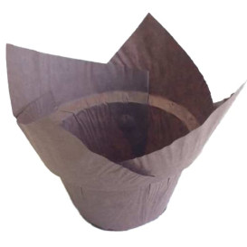 Cápsula Muffin Tulipa Step Antigrasa 85 mm Marrón (190 Uds)