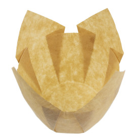 Cápsula Muffin Tulipa Antigrasa 72 mm Nature (180 Uds)