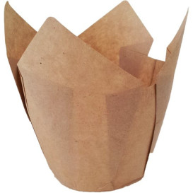 Cápsula Muffin Tulipa Antigrasa 80 mm Nature (125 Uds)