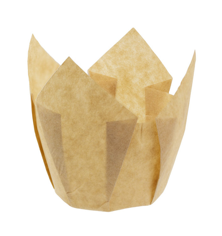 Cápsula Muffin Tulipa Antigrasa 72 mm Nature (180 Uds)