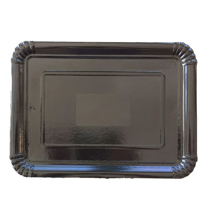 Bandeja de Carton Rectangular Negra 25x34 cm (100 Uds) Bandeja de Carton Rectangular Negra 25x34 cm (100 Uds)