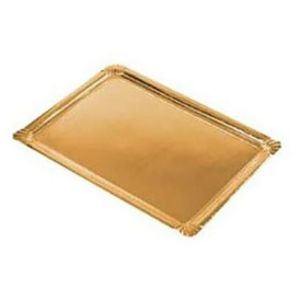 Bandeja de Carton Rectangular Dorada 10x16 cm (100 Uds)