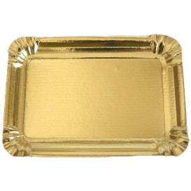 Bandeja de Carton Rectangular Dorada 24x30 cm (100 Uds)