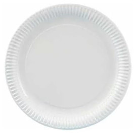 Plato de Carton Redondo Blanco 440 mm (25 Uds)