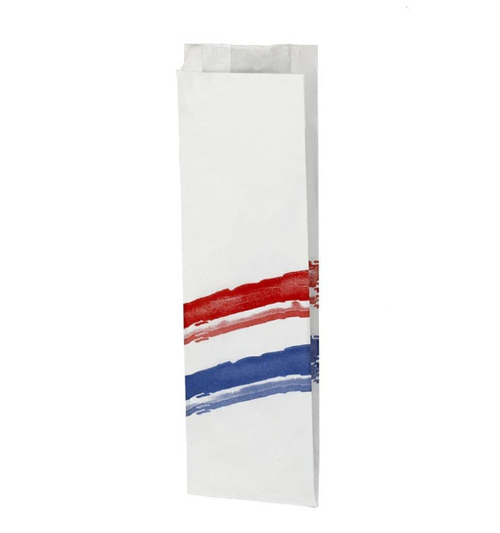 Bolsa para Bocadillo Rayas 10+4x33cm (125 Uds) Bolsa para Bocadillo Rayas 10+4x33cm (125 Uds)