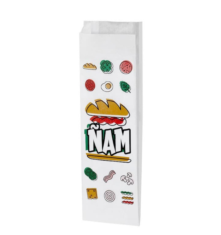 Bolsa para Bocadillo Ñam 10+4x33cm (125 Uds) Bolsa para Bocadillo Ñam 10+4x33cm (125 Uds)