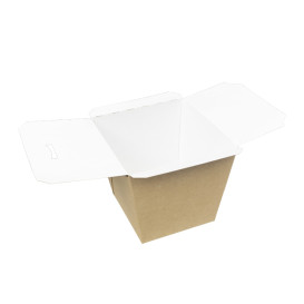 Caja de Comida para Llevar Wok Kraft 450ml (25 Uds)